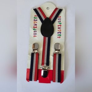 Body strenth red suspenders for boys khaki with suspenders black Khaki red